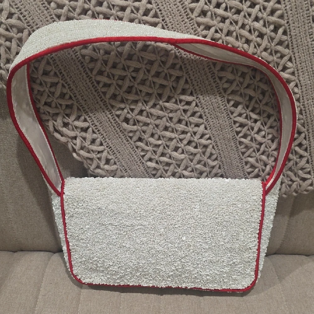 Beaded Tomato Bag- Made In India - Picture 3 of 4